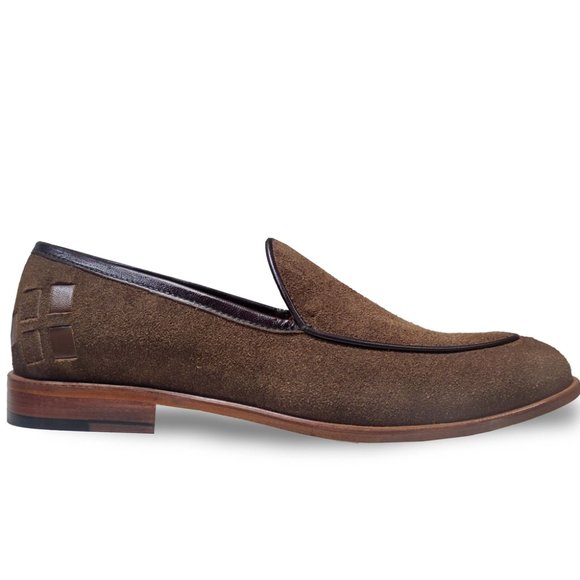 Bashwood Handmade Suede Leather Brown Loafers